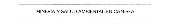 Minería y salud ambiental en Camisea