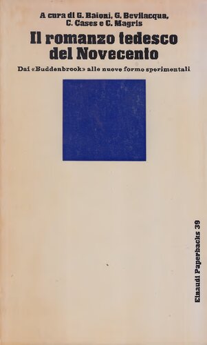 Il romanzo tedesco del Novecento
