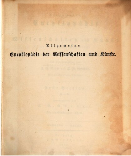 Allgemeine Encyclopädie der Wissenschaften und Künste in alphabetischer Folge / Gargano bis Gauhe