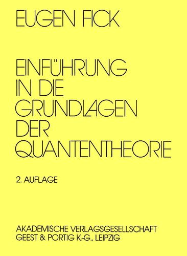 Einführung in die Grundlagen der Quantentheorie