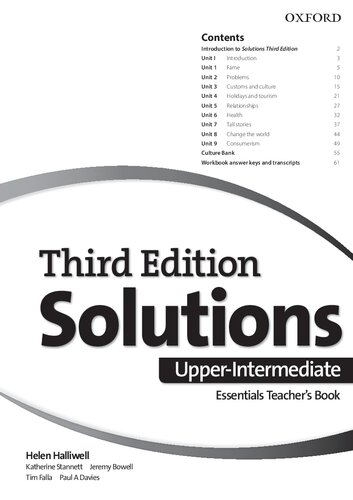 Solutions Upper-Intermediate Teacher's Book [Third ed.]