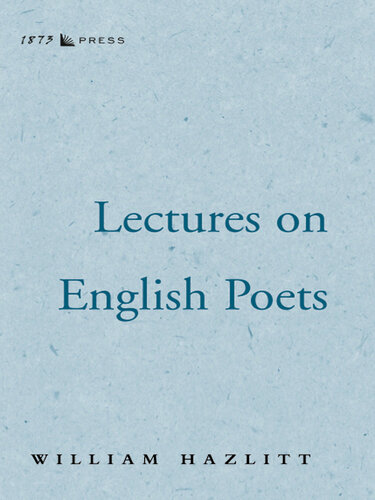 Lectures on English Poets