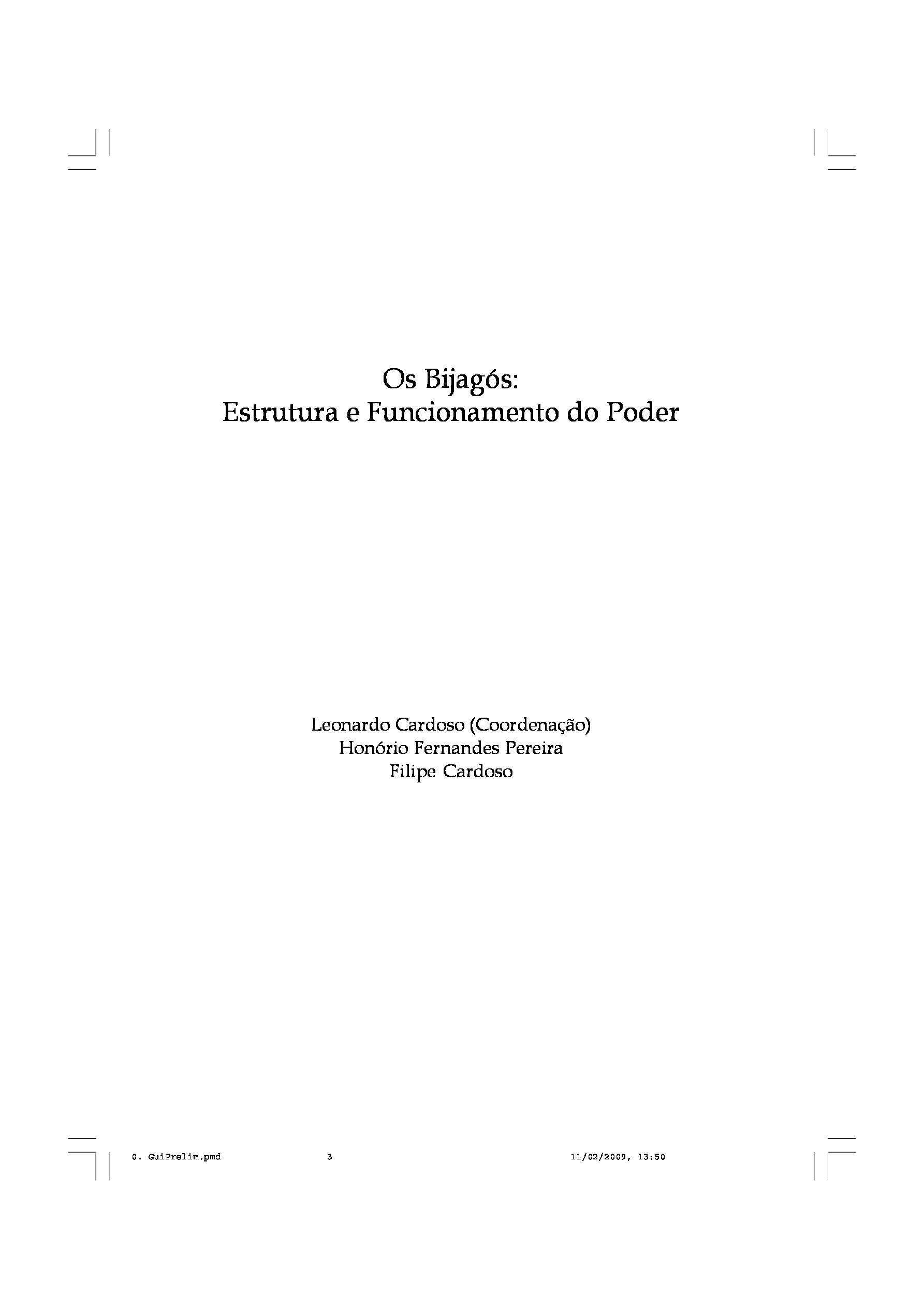 Os Bijagós: Estrutura e Funcionamento do Poder