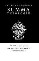 Summa Theologiae: Volume 28, Law and Political Theory: 1a2ae. 90-97