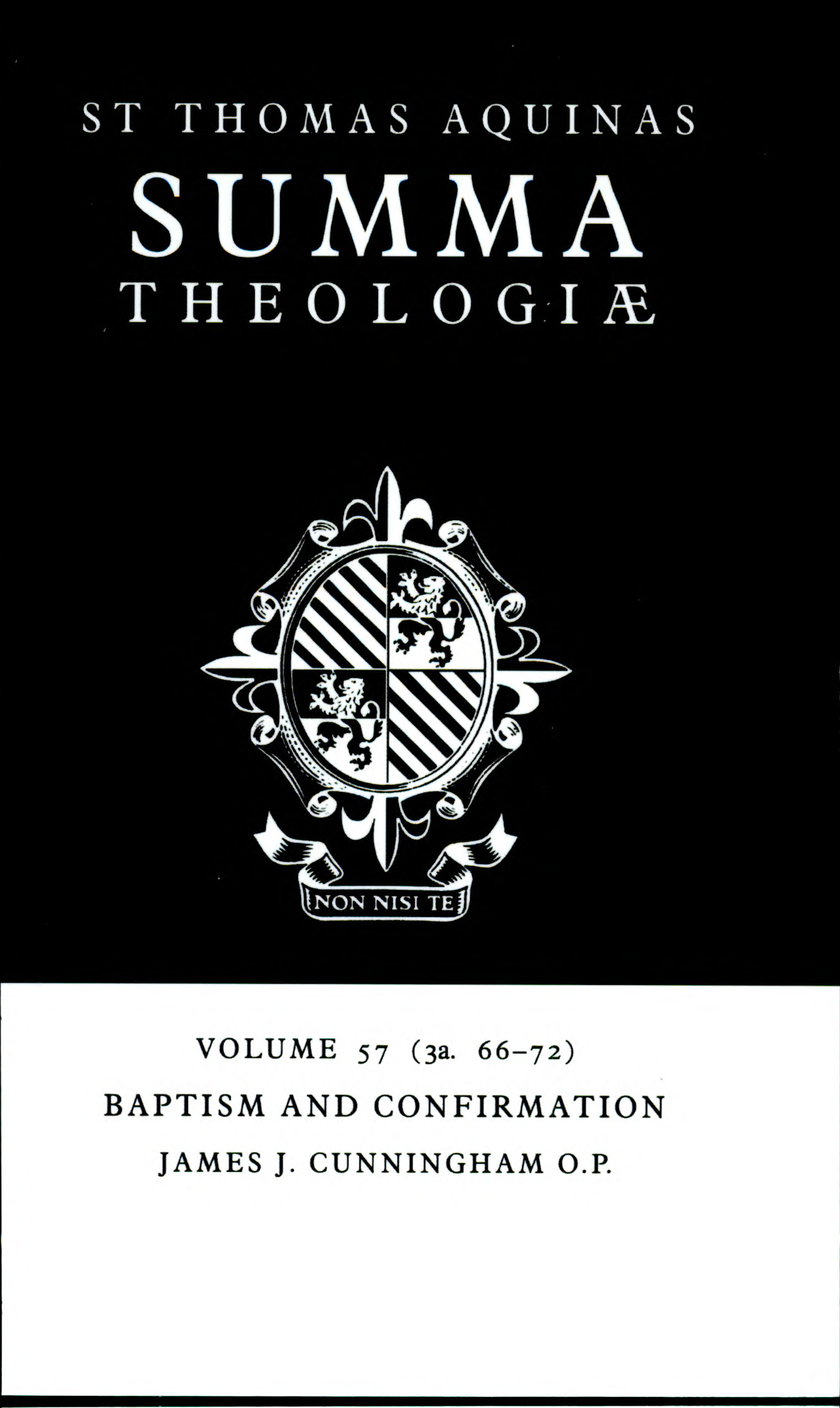 Summa Theologiae: Volume 57, Baptism and Confirmation: 3a. 66-72