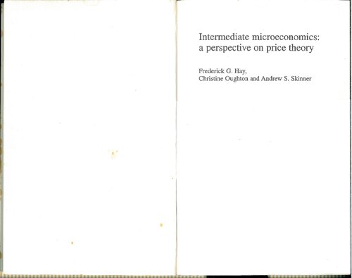 Intermediate microeconomics : a perspective on price theory