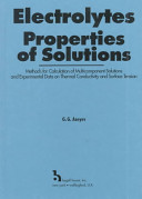 Electrolytes, Properties of Solutions: Methods for Calculation of Multicomponent Systems and Experimental Data on Thermal Conductivity and Surface Tension