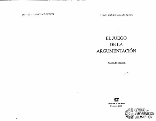 El juego de la argumentación