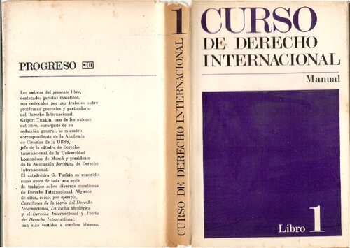 Curso de derecho internacional. Manual. Libro 1