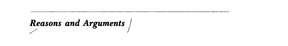 Reasons and Arguments