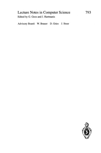 Information Theory and Applications: Third Canadian Workshop Rockland, Ontario, Canada, May 30 – June 2, 1993 Proceedings