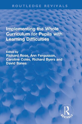 Implementing the Whole Curriculum for Pupils with Learning Difficulties