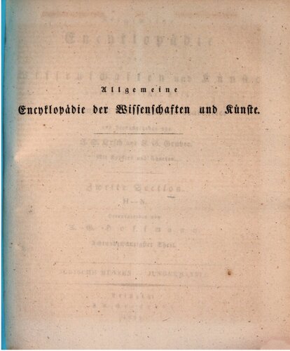 Allgemeine Encyclopädie der Wissenschaften und Künste in alphabetischer Folge / Zweite Section : Jüdische Münzen bis Jungermannia