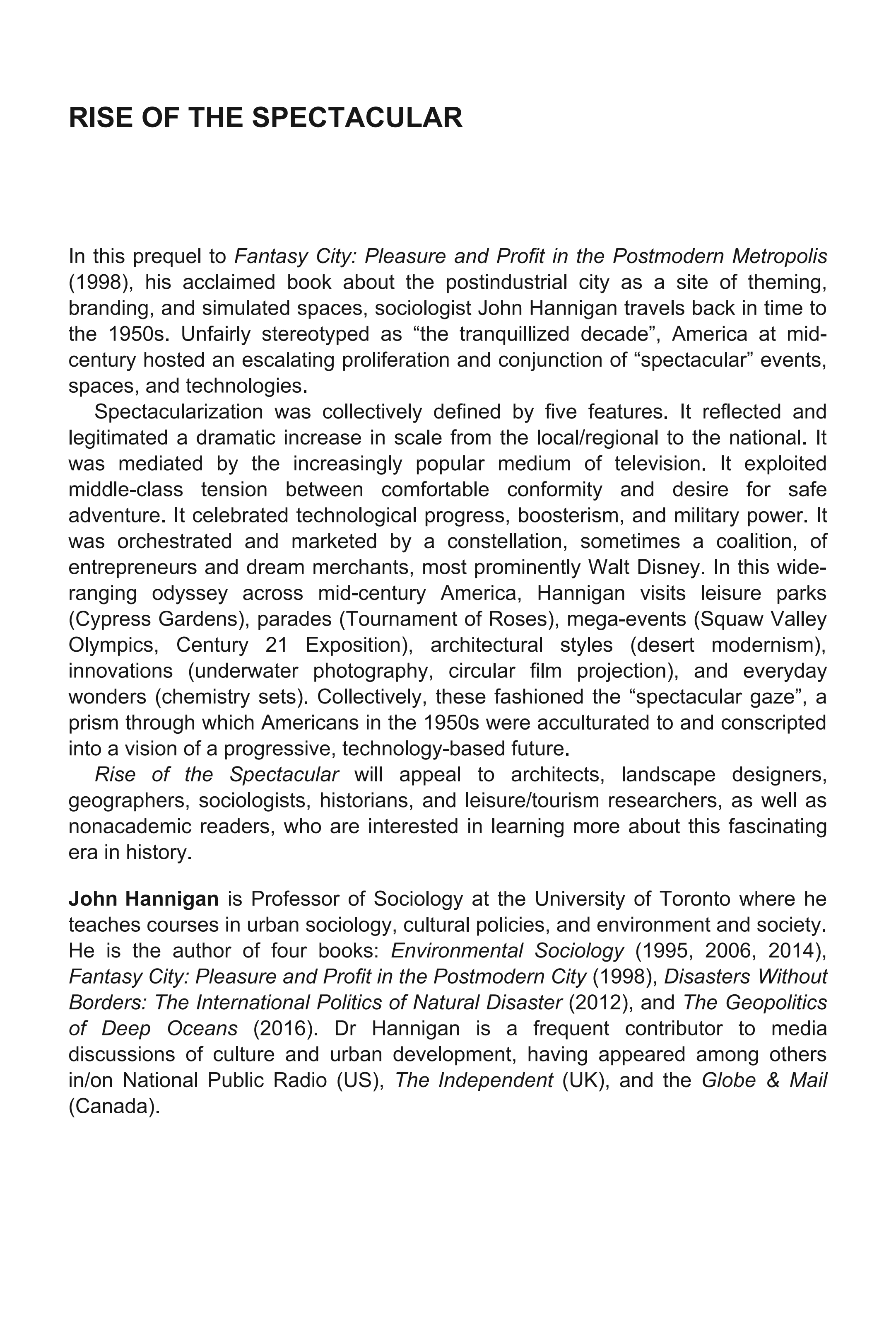 Rise of the Spectacular: America in the 1950s