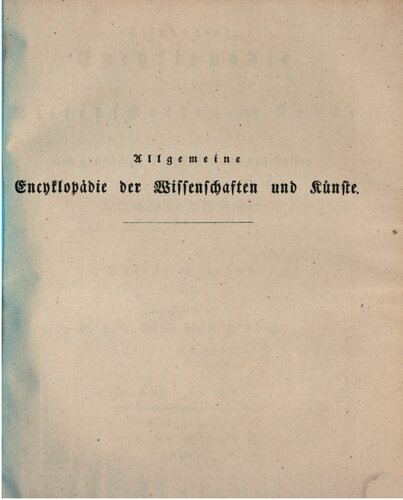 Allgemeine Encyclopädie der Wissenschaften und Künste in alphabetischer Folge / Dritte Section  Pales bis Panus
