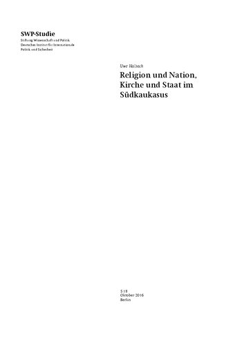 Religion und Nation, Kirche und Staat im Südkaukasus