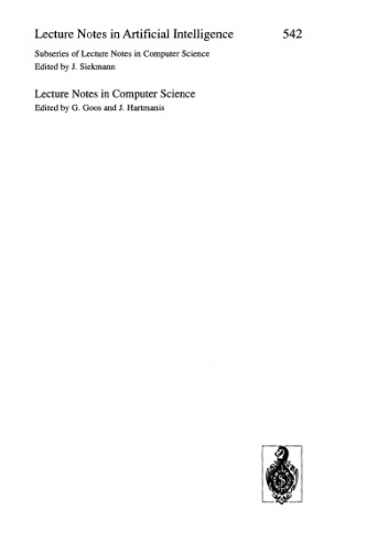 Nonmonotonic and Inductive Logic: 1st International Workshop Karlsruhe, Germany, December 4–7, 1990 Proceedings