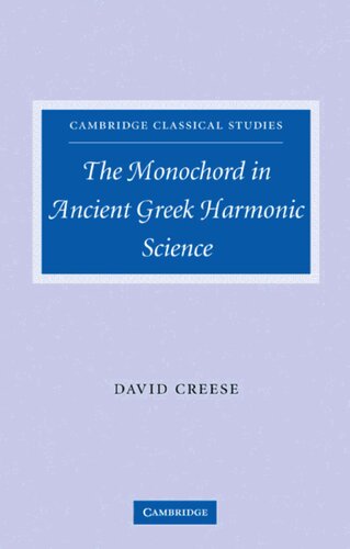 The Monochord in Ancient Greek Harmonic science