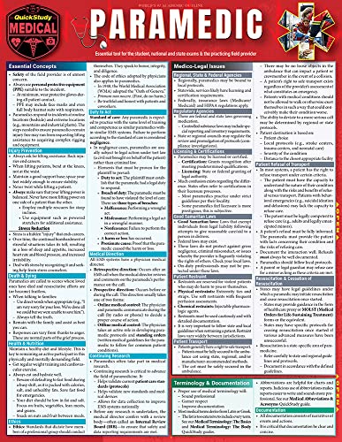 Paramedic: A Quickstudy Laminated Reference Guide