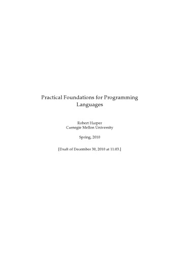 Practical foundations for programming languages