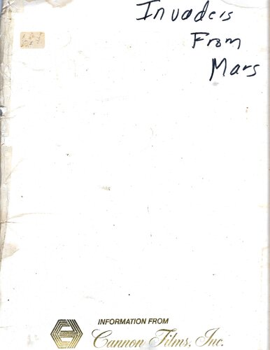 Invaders From Mars Press Kit Book (Cannon 1986)