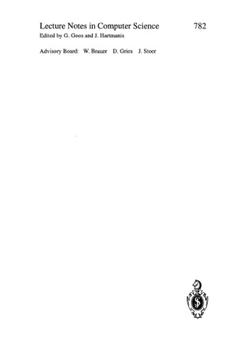 Programming Languages and System Architectures: International Conference Zurich, Switzerland, March 2–4,1994 Proceedings