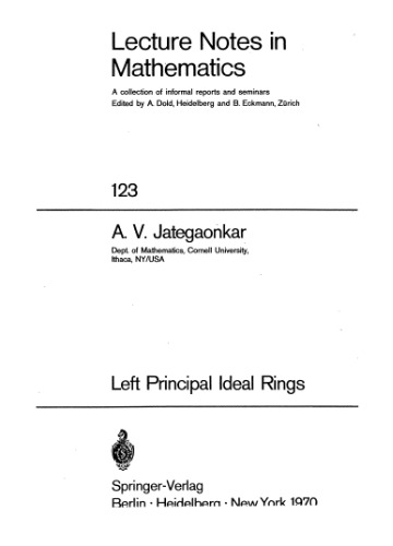 Left principal ideal rings