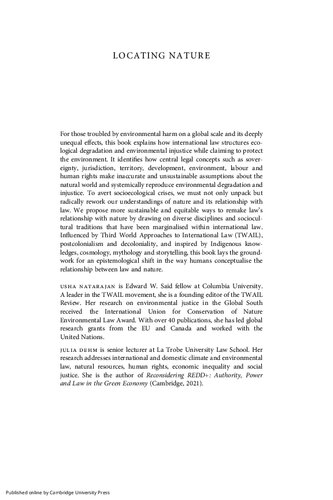 Locating Nature. Making and Unmaking International Law