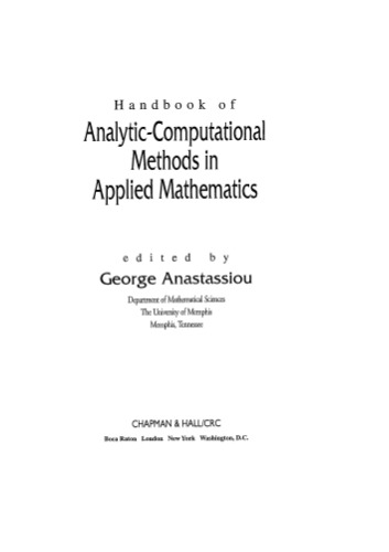 Handbook of Analytic Computational Methods in Applied Mathematics
