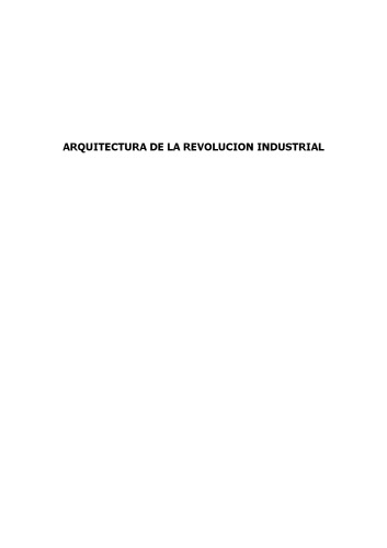 Arquitectura De La Revolucion Industrial 