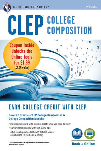 CLEP College Composition Book + Online