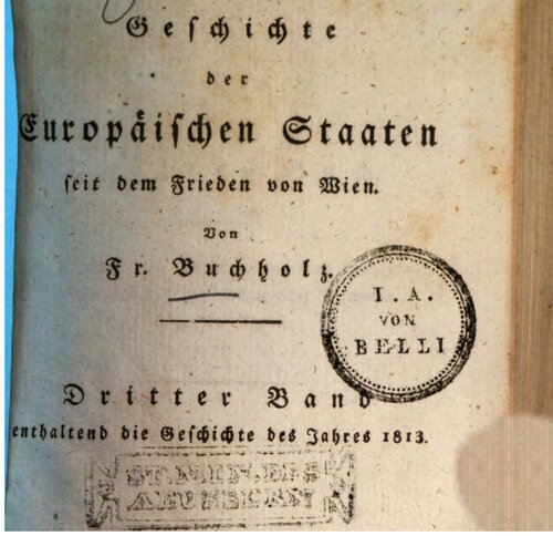 Geschichte des Jahres 1813