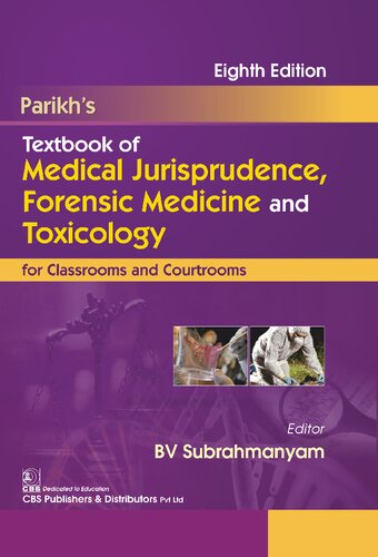 Parikh's Textbook of Medical Jurisprudence Forensic Medicine & Toxicology
