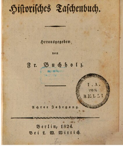 Von der Beendigung des Kongresses zu Laybach bis zum Kongress zu Verona