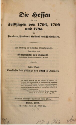 Geschichte des Feldzugs von 1793 in Flandern