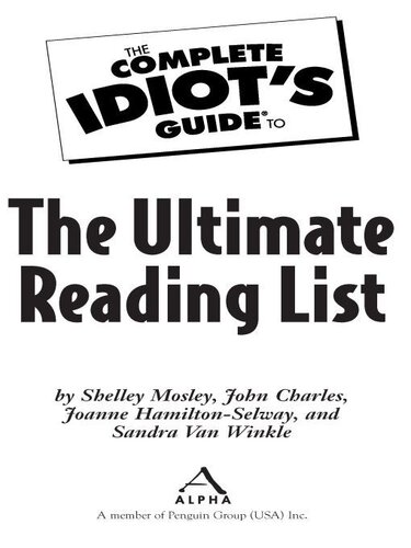 The Complete Idiot's Guide to the Ultimate Reading List