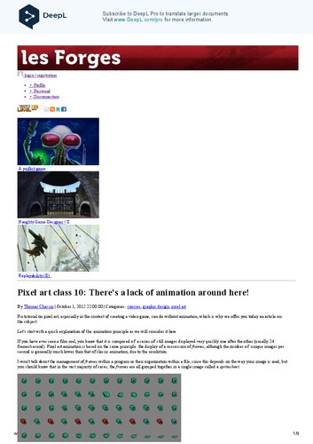 Pixel art class 10: There's a lack of animation around here! [DeepL] (Superior Translation)