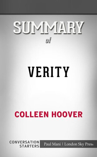 Verity--by Colleen Hoover​​​​​​​ | Conversation Starters