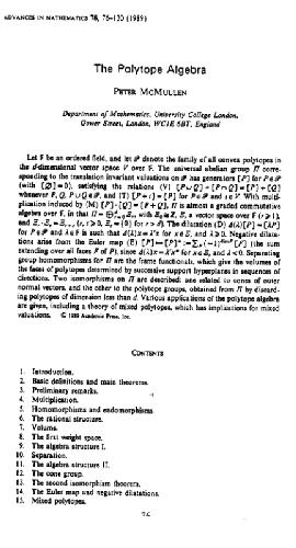 The polytope algebra