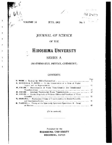 On the linearization of a form of higher degree and its representation (generalized Clifford algebra)(J.Sci.Hiroshima 1952)