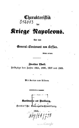 Feldzüge der Jahre 1805, 1806, 1807 und 1808