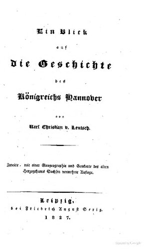 Ein Blick auf die Geschichte des Königreichs Hannover