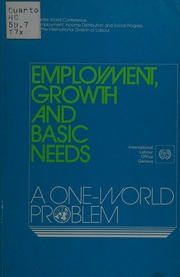 Employment, growth and basic needs: A one-world problem