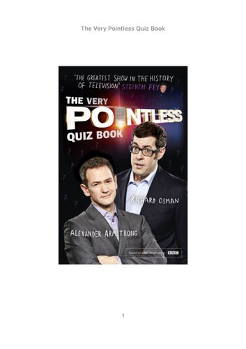 The very pointless quiz book