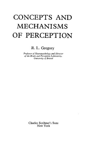 Concepts and Mechanisms of Perception