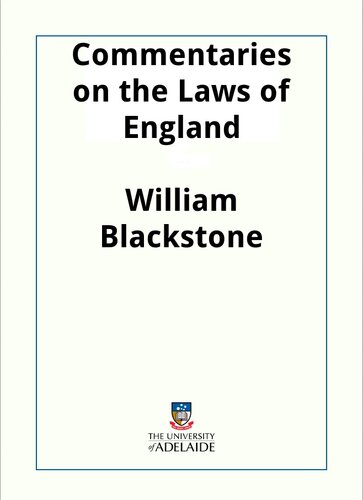 Commentaries on the Laws of England