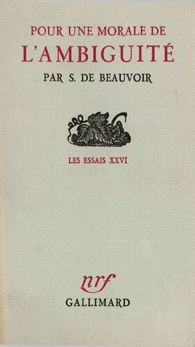 Pour une morale de l'ambiguïté