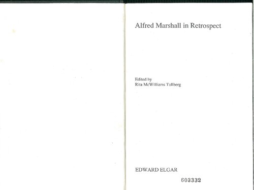 Alfred Marshall in Retrospect