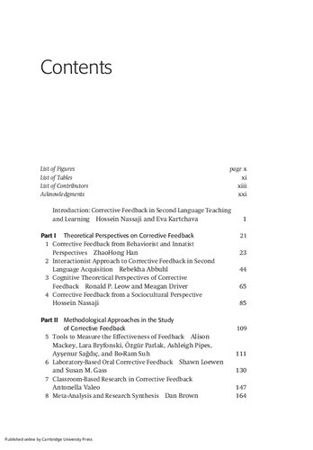 The Cambridge Handbook of Corrective Feedback in Second Language Learning and Teaching