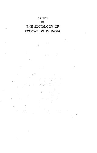 Papers in the Sociology of Education in India